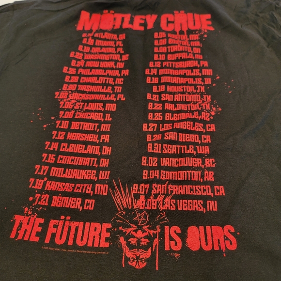 Motley Crue The Future Is Ours Tour Tee Size XXL New! - Picture 11 of 12
